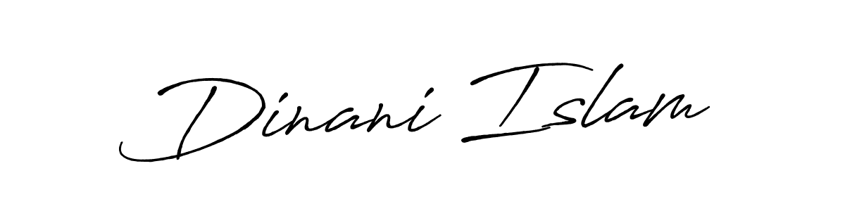 Design your own signature with our free online signature maker. With this signature software, you can create a handwritten (Antro_Vectra_Bolder) signature for name Dinani Islam. Dinani Islam signature style 7 images and pictures png