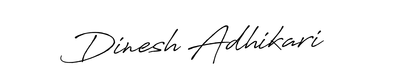 This is the best signature style for the Dinesh Adhikari name. Also you like these signature font (Antro_Vectra_Bolder). Mix name signature. Dinesh Adhikari signature style 7 images and pictures png