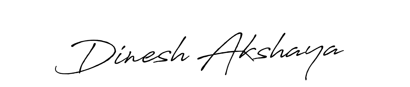Make a beautiful signature design for name Dinesh Akshaya. With this signature (Antro_Vectra_Bolder) style, you can create a handwritten signature for free. Dinesh Akshaya signature style 7 images and pictures png