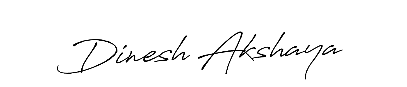 Make a beautiful signature design for name Dinesh Akshaya. With this signature (Antro_Vectra_Bolder) style, you can create a handwritten signature for free. Dinesh Akshaya signature style 7 images and pictures png