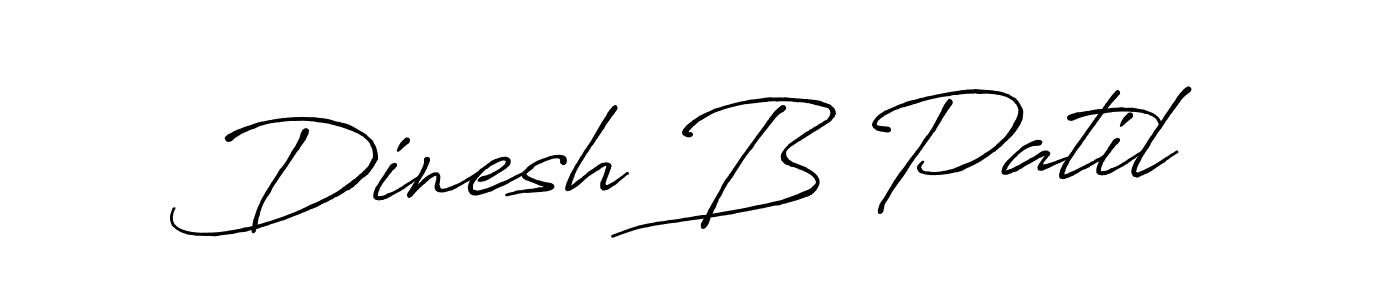 How to make Dinesh B Patil name signature. Use Antro_Vectra_Bolder style for creating short signs online. This is the latest handwritten sign. Dinesh B Patil signature style 7 images and pictures png