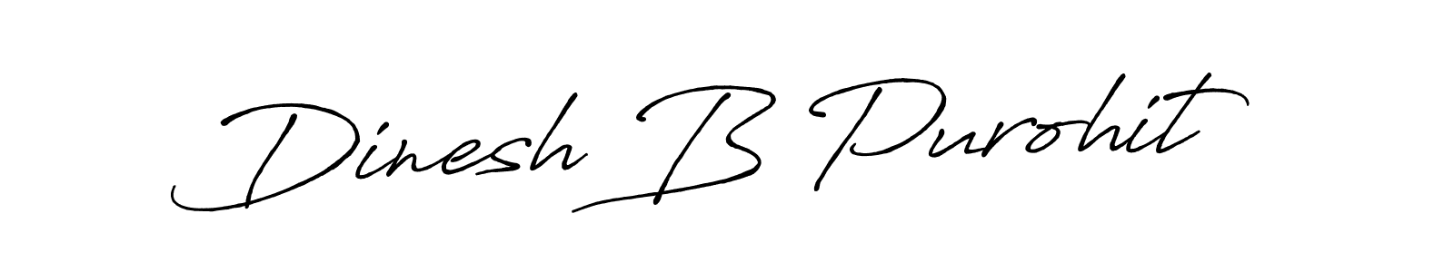 Antro_Vectra_Bolder is a professional signature style that is perfect for those who want to add a touch of class to their signature. It is also a great choice for those who want to make their signature more unique. Get Dinesh B Purohit name to fancy signature for free. Dinesh B Purohit signature style 7 images and pictures png