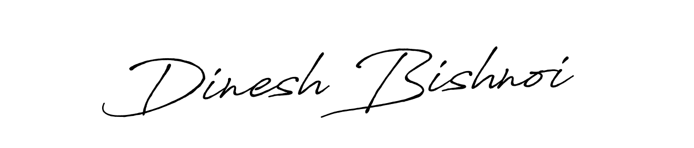 Create a beautiful signature design for name Dinesh Bishnoi. With this signature (Antro_Vectra_Bolder) fonts, you can make a handwritten signature for free. Dinesh Bishnoi signature style 7 images and pictures png