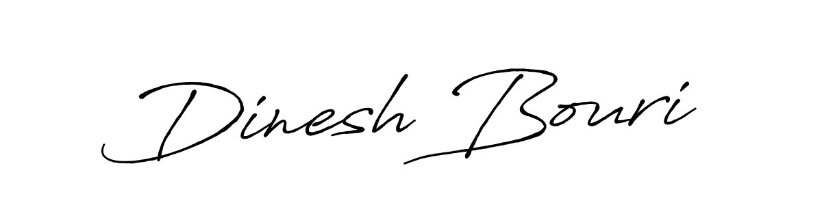 Create a beautiful signature design for name Dinesh Bouri. With this signature (Antro_Vectra_Bolder) fonts, you can make a handwritten signature for free. Dinesh Bouri signature style 7 images and pictures png