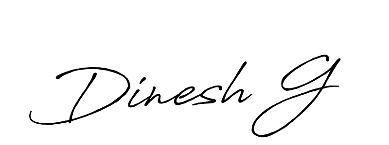 How to make Dinesh G name signature. Use Antro_Vectra_Bolder style for creating short signs online. This is the latest handwritten sign. Dinesh G signature style 7 images and pictures png