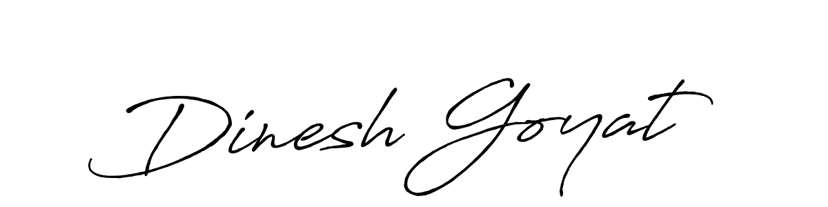 Make a beautiful signature design for name Dinesh Goyat. With this signature (Antro_Vectra_Bolder) style, you can create a handwritten signature for free. Dinesh Goyat signature style 7 images and pictures png
