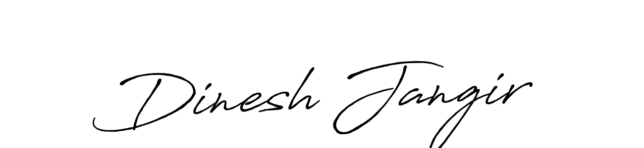 How to make Dinesh Jangir signature? Antro_Vectra_Bolder is a professional autograph style. Create handwritten signature for Dinesh Jangir name. Dinesh Jangir signature style 7 images and pictures png