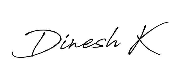 Use a signature maker to create a handwritten signature online. With this signature software, you can design (Antro_Vectra_Bolder) your own signature for name Dinesh K. Dinesh K signature style 7 images and pictures png