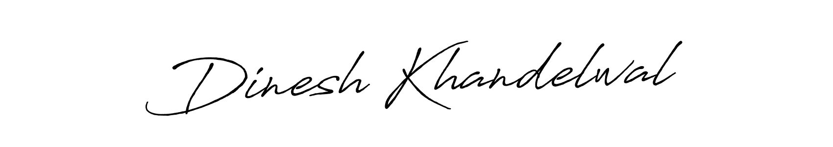 Create a beautiful signature design for name Dinesh Khandelwal. With this signature (Antro_Vectra_Bolder) fonts, you can make a handwritten signature for free. Dinesh Khandelwal signature style 7 images and pictures png