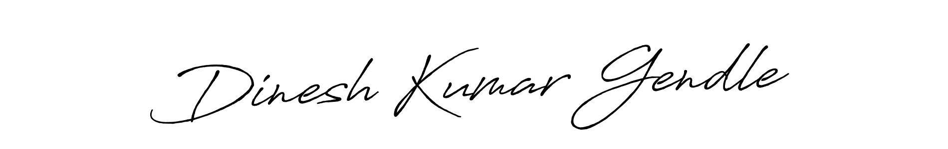 Create a beautiful signature design for name Dinesh Kumar Gendle. With this signature (Antro_Vectra_Bolder) fonts, you can make a handwritten signature for free. Dinesh Kumar Gendle signature style 7 images and pictures png