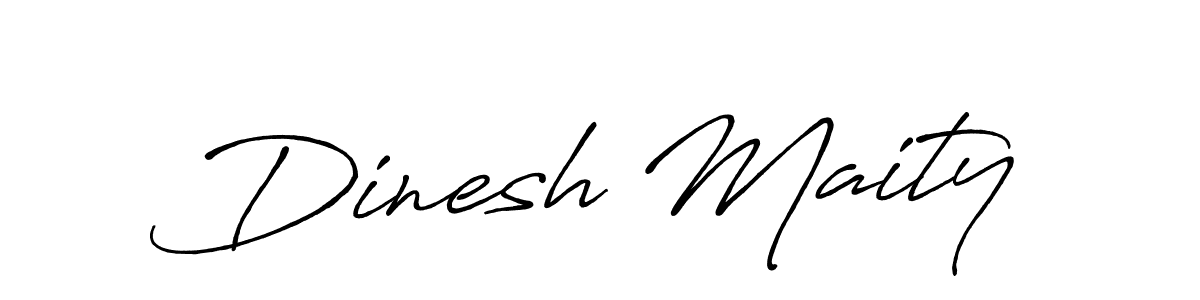 How to make Dinesh Maity name signature. Use Antro_Vectra_Bolder style for creating short signs online. This is the latest handwritten sign. Dinesh Maity signature style 7 images and pictures png