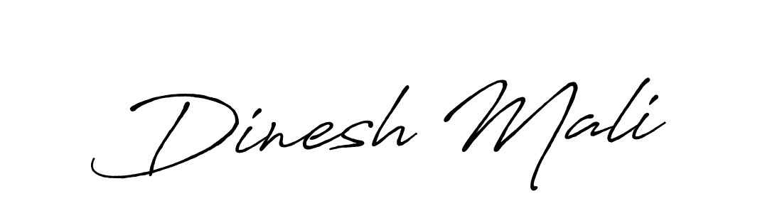 Create a beautiful signature design for name Dinesh Mali. With this signature (Antro_Vectra_Bolder) fonts, you can make a handwritten signature for free. Dinesh Mali signature style 7 images and pictures png