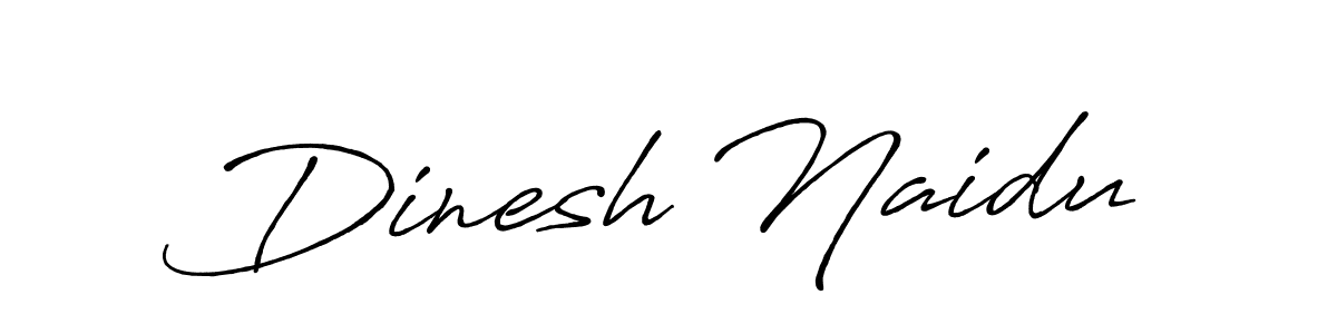 How to make Dinesh Naidu name signature. Use Antro_Vectra_Bolder style for creating short signs online. This is the latest handwritten sign. Dinesh Naidu signature style 7 images and pictures png