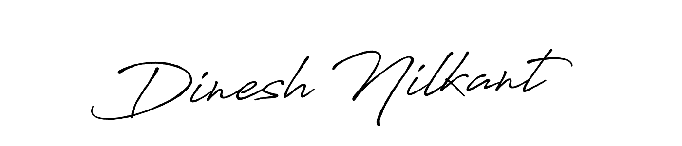 Create a beautiful signature design for name Dinesh Nilkant. With this signature (Antro_Vectra_Bolder) fonts, you can make a handwritten signature for free. Dinesh Nilkant signature style 7 images and pictures png