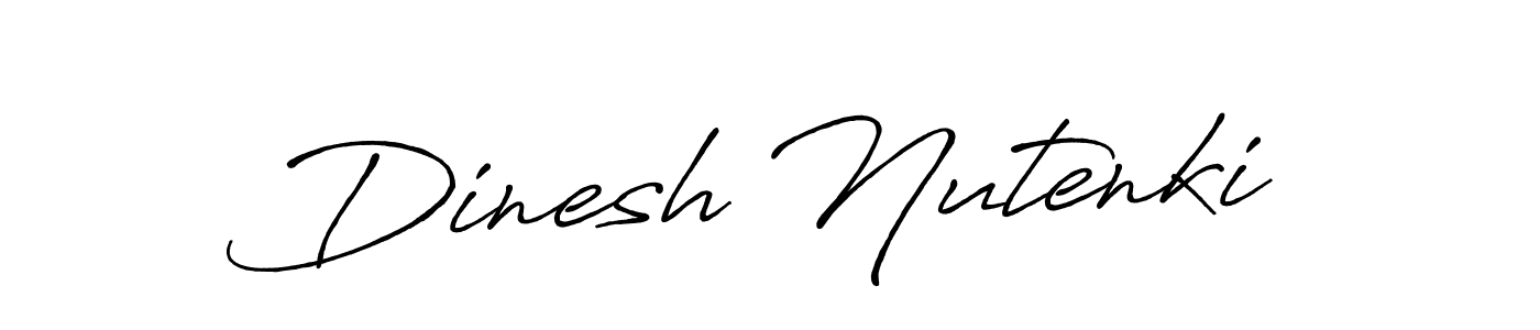 Dinesh Nutenki stylish signature style. Best Handwritten Sign (Antro_Vectra_Bolder) for my name. Handwritten Signature Collection Ideas for my name Dinesh Nutenki. Dinesh Nutenki signature style 7 images and pictures png