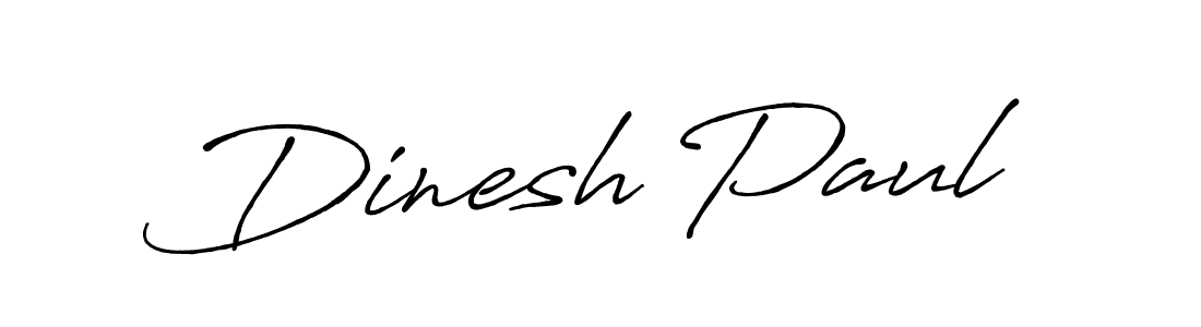 How to make Dinesh Paul name signature. Use Antro_Vectra_Bolder style for creating short signs online. This is the latest handwritten sign. Dinesh Paul signature style 7 images and pictures png