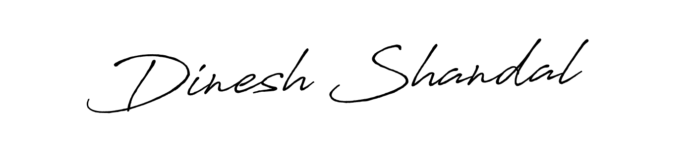 Design your own signature with our free online signature maker. With this signature software, you can create a handwritten (Antro_Vectra_Bolder) signature for name Dinesh Shandal. Dinesh Shandal signature style 7 images and pictures png