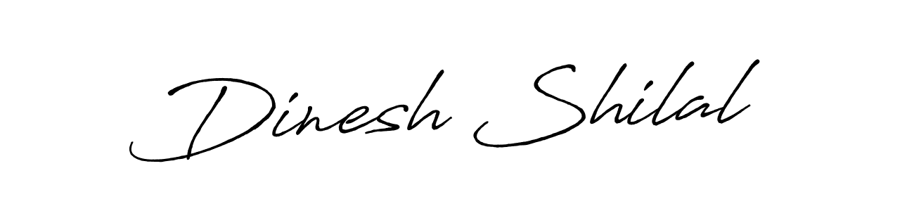 Use a signature maker to create a handwritten signature online. With this signature software, you can design (Antro_Vectra_Bolder) your own signature for name Dinesh Shilal. Dinesh Shilal signature style 7 images and pictures png