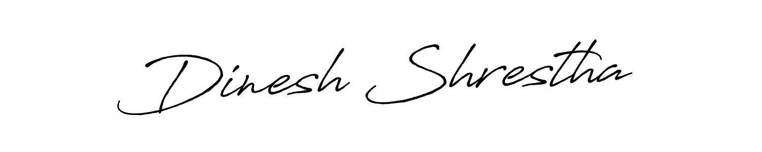 How to make Dinesh Shrestha name signature. Use Antro_Vectra_Bolder style for creating short signs online. This is the latest handwritten sign. Dinesh Shrestha signature style 7 images and pictures png