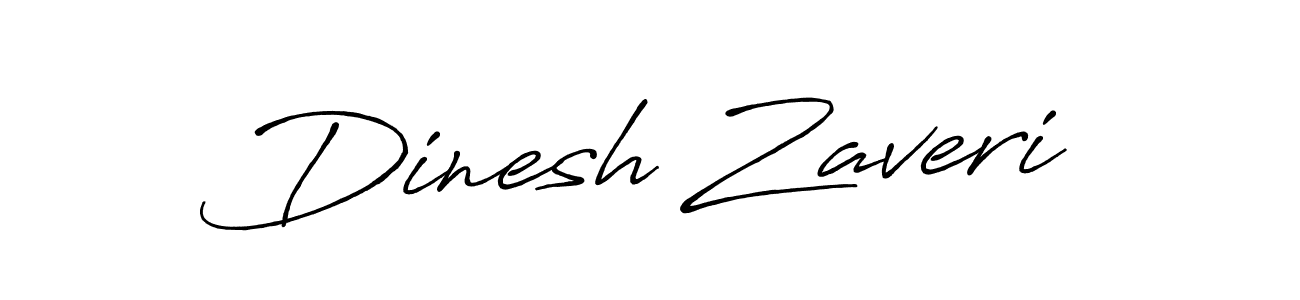 How to make Dinesh Zaveri name signature. Use Antro_Vectra_Bolder style for creating short signs online. This is the latest handwritten sign. Dinesh Zaveri signature style 7 images and pictures png