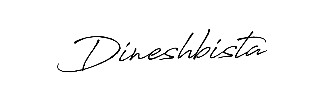 How to make Dineshbista name signature. Use Antro_Vectra_Bolder style for creating short signs online. This is the latest handwritten sign. Dineshbista signature style 7 images and pictures png