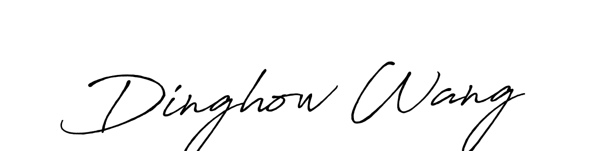 Antro_Vectra_Bolder is a professional signature style that is perfect for those who want to add a touch of class to their signature. It is also a great choice for those who want to make their signature more unique. Get Dinghow Wang name to fancy signature for free. Dinghow Wang signature style 7 images and pictures png