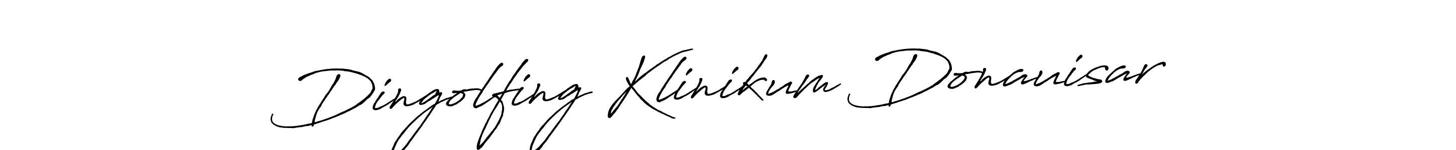 Create a beautiful signature design for name Dingolfing Klinikum Donauisar. With this signature (Antro_Vectra_Bolder) fonts, you can make a handwritten signature for free. Dingolfing Klinikum Donauisar signature style 7 images and pictures png