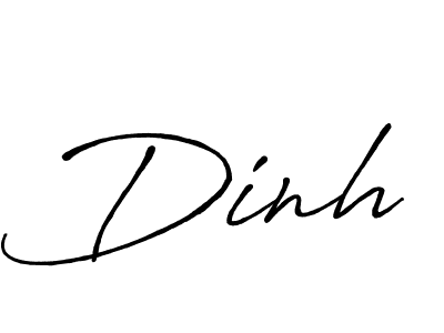 Create a beautiful signature design for name Dinh. With this signature (Antro_Vectra_Bolder) fonts, you can make a handwritten signature for free. Dinh signature style 7 images and pictures png