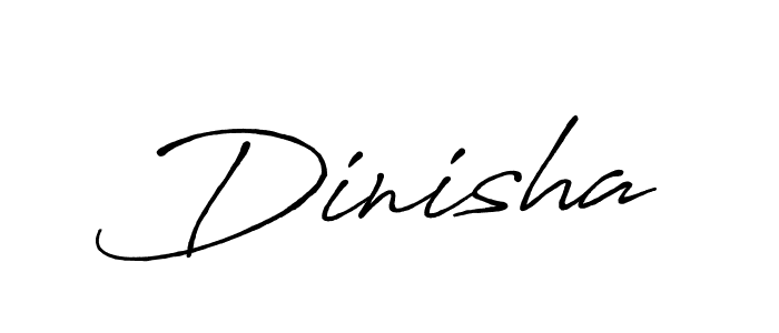 Make a beautiful signature design for name Dinisha. With this signature (Antro_Vectra_Bolder) style, you can create a handwritten signature for free. Dinisha signature style 7 images and pictures png