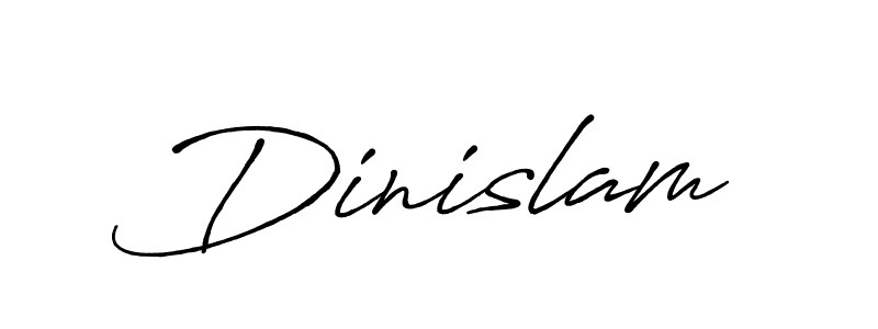 How to make Dinislam name signature. Use Antro_Vectra_Bolder style for creating short signs online. This is the latest handwritten sign. Dinislam signature style 7 images and pictures png