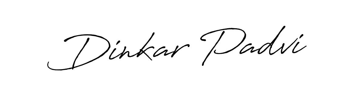 How to make Dinkar Padvi name signature. Use Antro_Vectra_Bolder style for creating short signs online. This is the latest handwritten sign. Dinkar Padvi signature style 7 images and pictures png