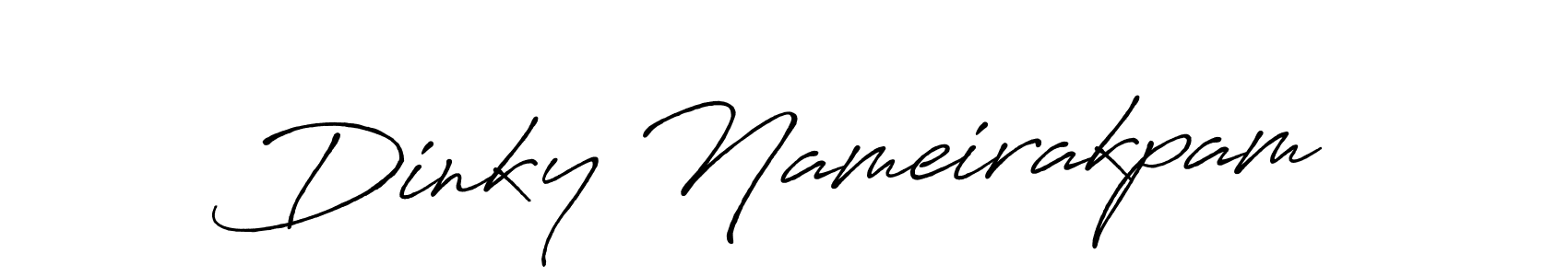 Design your own signature with our free online signature maker. With this signature software, you can create a handwritten (Antro_Vectra_Bolder) signature for name Dinky Nameirakpam. Dinky Nameirakpam signature style 7 images and pictures png