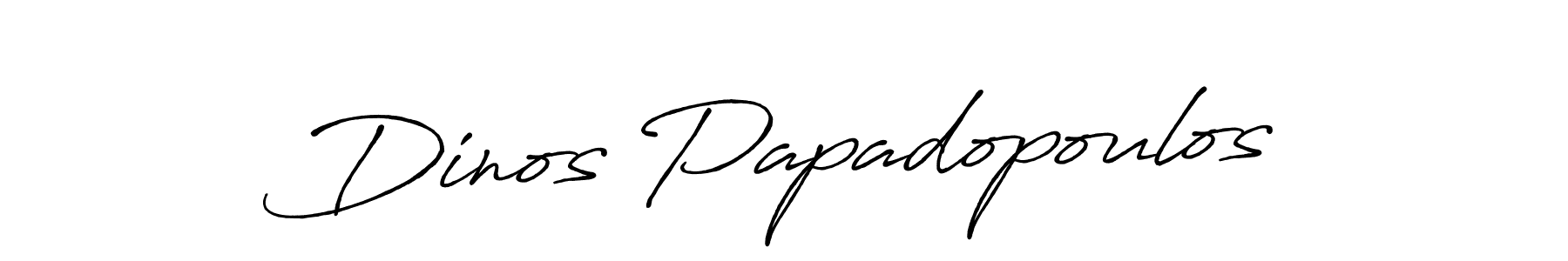 Make a beautiful signature design for name Dinos Papadopoulos. With this signature (Antro_Vectra_Bolder) style, you can create a handwritten signature for free. Dinos Papadopoulos signature style 7 images and pictures png