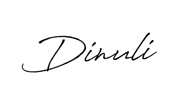 How to make Dinuli signature? Antro_Vectra_Bolder is a professional autograph style. Create handwritten signature for Dinuli name. Dinuli signature style 7 images and pictures png
