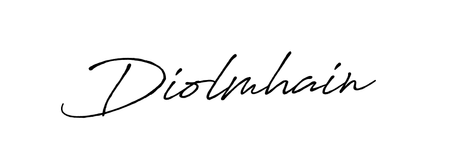 You should practise on your own different ways (Antro_Vectra_Bolder) to write your name (Diolmhain) in signature. don't let someone else do it for you. Diolmhain signature style 7 images and pictures png