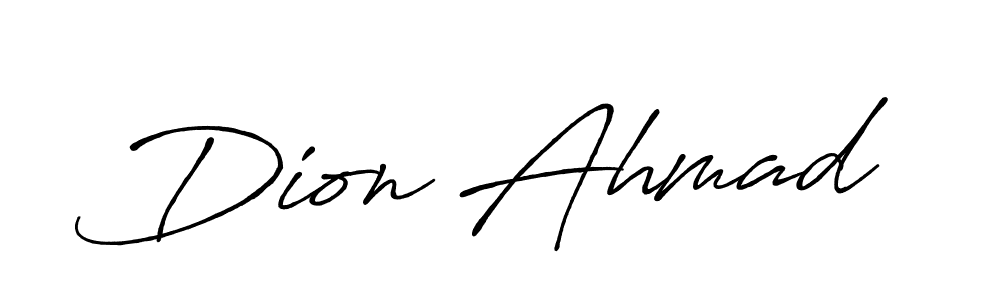 Create a beautiful signature design for name Dion Ahmad. With this signature (Antro_Vectra_Bolder) fonts, you can make a handwritten signature for free. Dion Ahmad signature style 7 images and pictures png