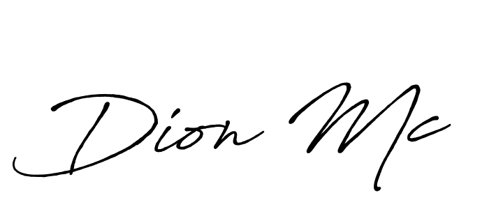 It looks lik you need a new signature style for name Dion Mc. Design unique handwritten (Antro_Vectra_Bolder) signature with our free signature maker in just a few clicks. Dion Mc signature style 7 images and pictures png