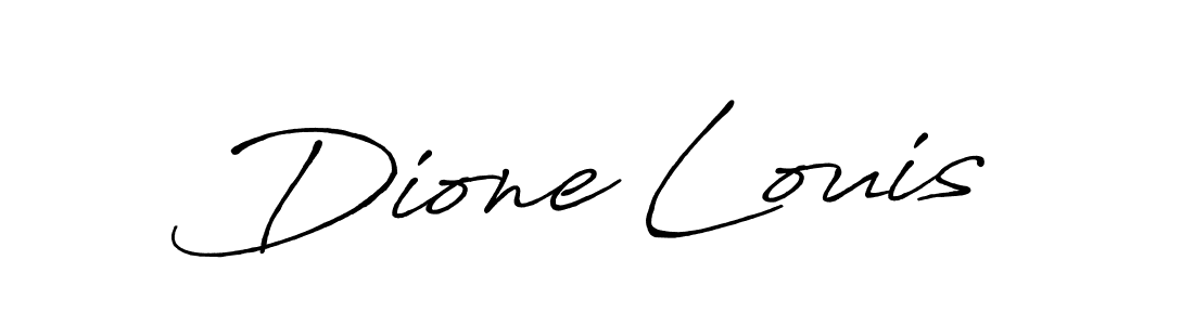 How to make Dione Louis signature? Antro_Vectra_Bolder is a professional autograph style. Create handwritten signature for Dione Louis name. Dione Louis signature style 7 images and pictures png