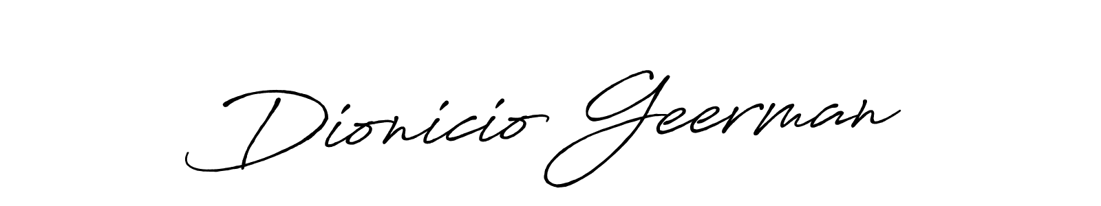 Create a beautiful signature design for name Dionicio Geerman. With this signature (Antro_Vectra_Bolder) fonts, you can make a handwritten signature for free. Dionicio Geerman signature style 7 images and pictures png