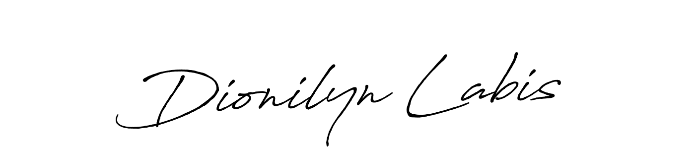 How to make Dionilyn Labis name signature. Use Antro_Vectra_Bolder style for creating short signs online. This is the latest handwritten sign. Dionilyn Labis signature style 7 images and pictures png