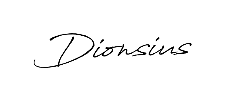 Use a signature maker to create a handwritten signature online. With this signature software, you can design (Antro_Vectra_Bolder) your own signature for name Dionsius. Dionsius signature style 7 images and pictures png