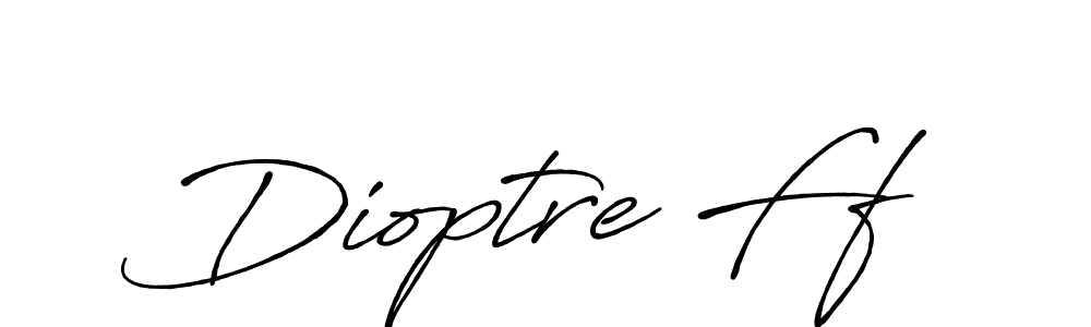 How to make Dioptre Ff name signature. Use Antro_Vectra_Bolder style for creating short signs online. This is the latest handwritten sign. Dioptre Ff signature style 7 images and pictures png