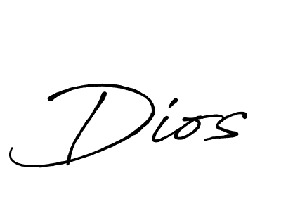 Make a beautiful signature design for name Dios. With this signature (Antro_Vectra_Bolder) style, you can create a handwritten signature for free. Dios signature style 7 images and pictures png