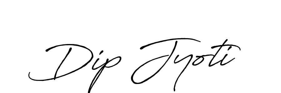 Dip Jyoti stylish signature style. Best Handwritten Sign (Antro_Vectra_Bolder) for my name. Handwritten Signature Collection Ideas for my name Dip Jyoti. Dip Jyoti signature style 7 images and pictures png