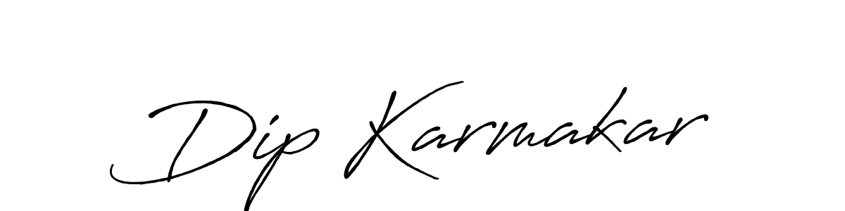 Create a beautiful signature design for name Dip Karmakar. With this signature (Antro_Vectra_Bolder) fonts, you can make a handwritten signature for free. Dip Karmakar signature style 7 images and pictures png