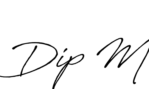 if you are searching for the best signature style for your name Dip M. so please give up your signature search. here we have designed multiple signature styles  using Antro_Vectra_Bolder. Dip M signature style 7 images and pictures png