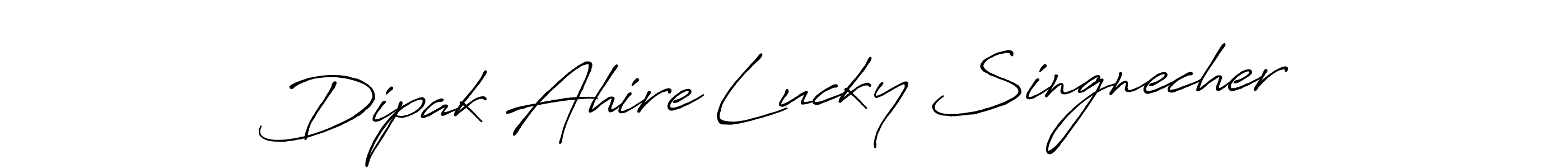 How to make Dipak Ahire Lucky Singnecher signature? Antro_Vectra_Bolder is a professional autograph style. Create handwritten signature for Dipak Ahire Lucky Singnecher name. Dipak Ahire Lucky Singnecher signature style 7 images and pictures png