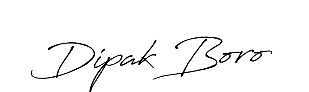 How to make Dipak Boro name signature. Use Antro_Vectra_Bolder style for creating short signs online. This is the latest handwritten sign. Dipak Boro signature style 7 images and pictures png