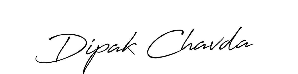 Use a signature maker to create a handwritten signature online. With this signature software, you can design (Antro_Vectra_Bolder) your own signature for name Dipak Chavda. Dipak Chavda signature style 7 images and pictures png