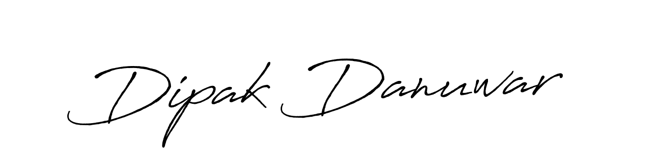 How to make Dipak Danuwar signature? Antro_Vectra_Bolder is a professional autograph style. Create handwritten signature for Dipak Danuwar name. Dipak Danuwar signature style 7 images and pictures png